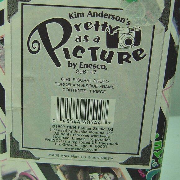 Kim Anderson Pretty as a Picture photo frame--girl with pink heart - Picture 4 of 4